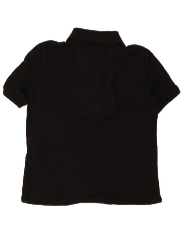 Zara Womens Polo Shirt UK 10 Small Black Viscose