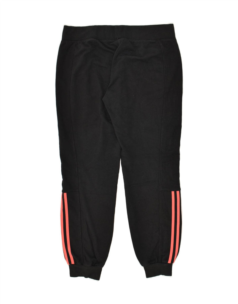 ADIDAS Womens Tracksuit Trousers Joggers UK 16/18 Large Black Cotton | Vintage Adidas | Thrift | Second-Hand Adidas | Used Clothing | Messina Hembry 