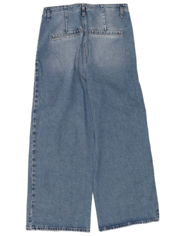 Zara Womens High Rise Wide Leg Jeans EU 38 Small W28 L25 Blue Cotton
