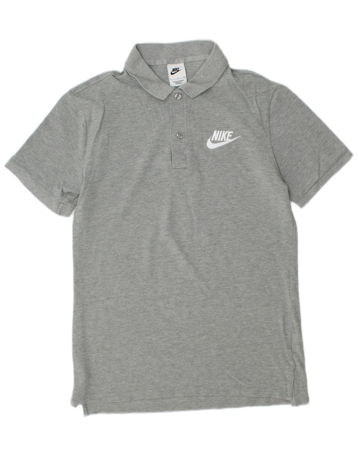 NIKE Mens Polo Shirt Small Grey Cotton