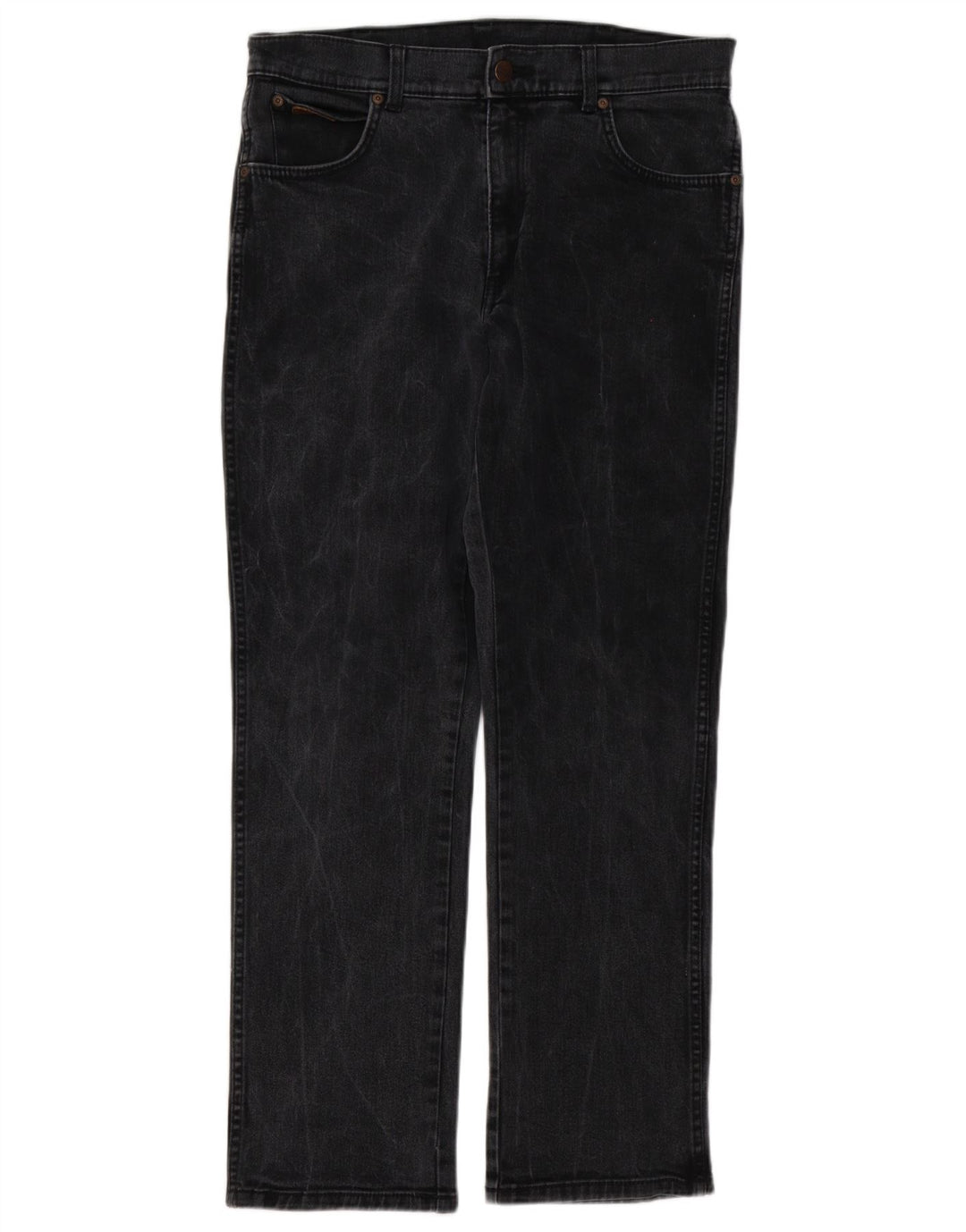 Wrangler Mens Texas Stretch Straight Jeans W34 L32 Grey Cotton