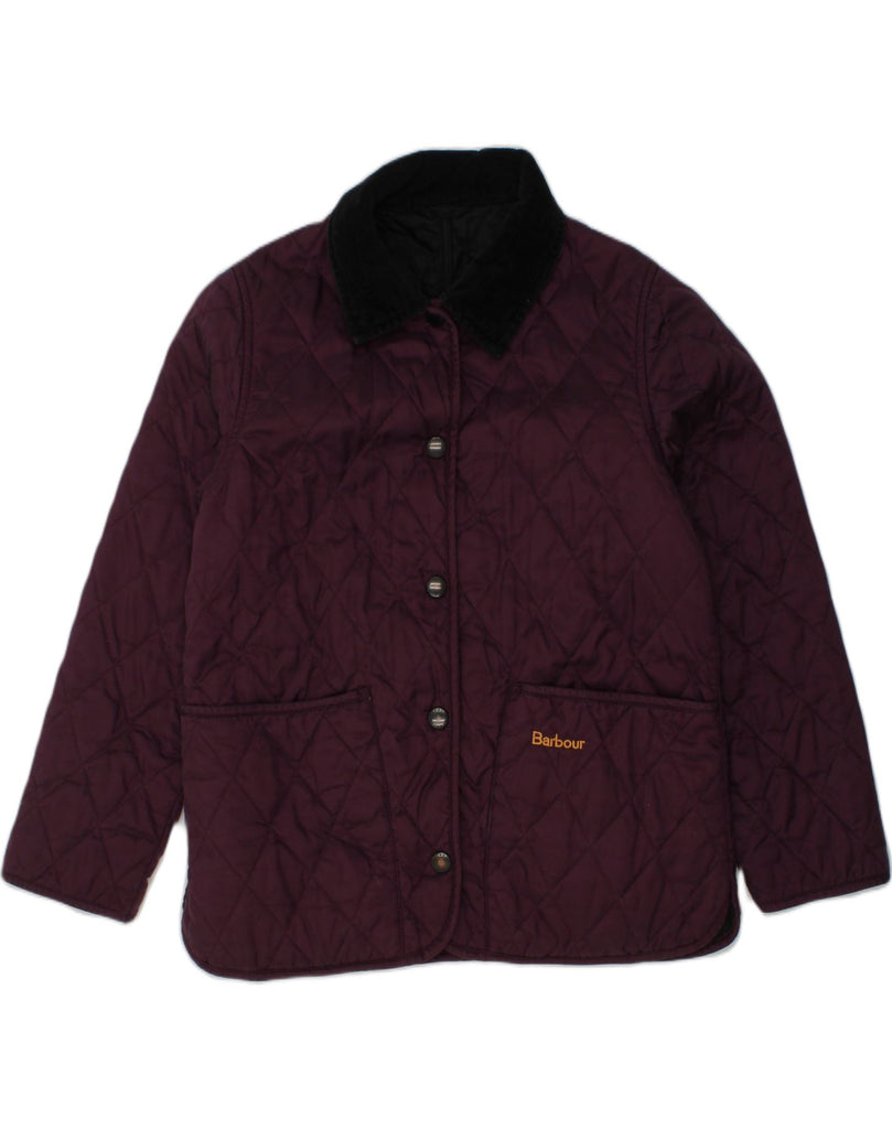 BARBOUR Girls Quilted Jacket 6-7 Years Purple Polyamide | Vintage Barbour | Thrift | Second-Hand Barbour | Used Clothing | Messina Hembry 