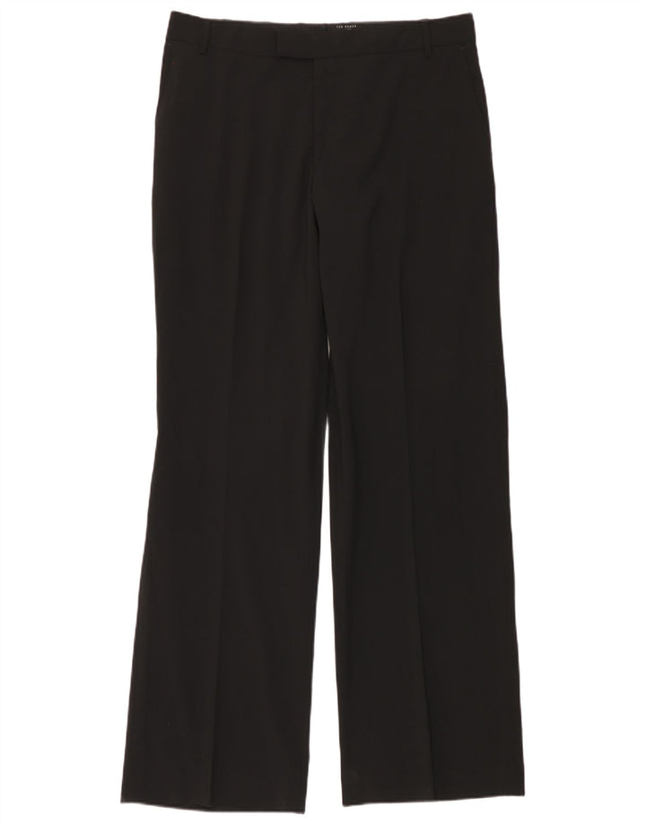 Ted Baker Mens Straight Suit Trousers W36 L36 Black