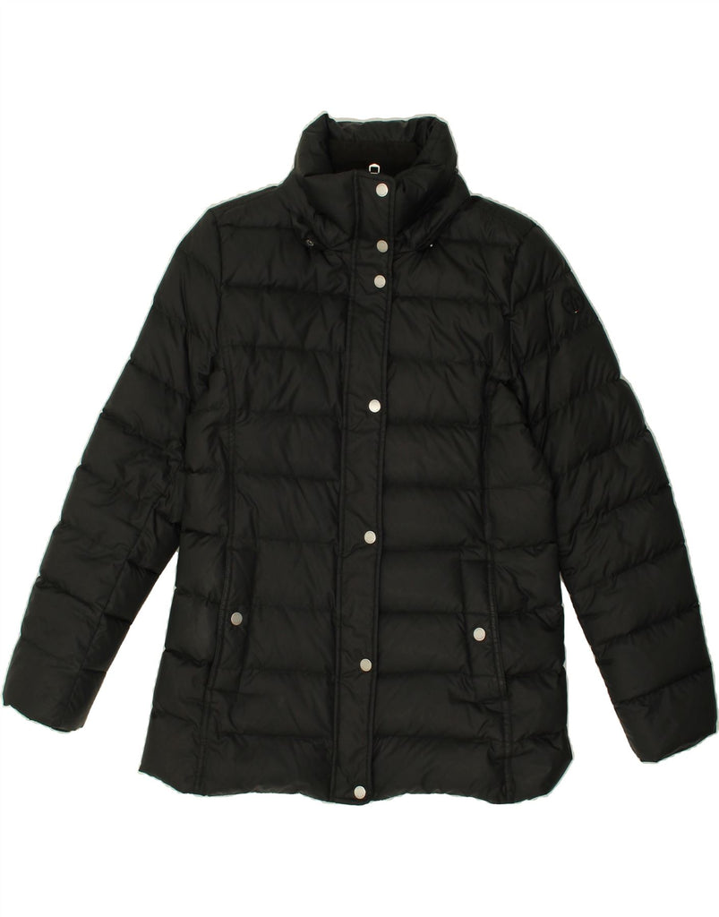 TOMMY HILFIGER Womens Padded Jacket UK 14 Medium Black Polyester | Vintage Tommy Hilfiger | Thrift | Second-Hand Tommy Hilfiger | Used Clothing | Messina Hembry 