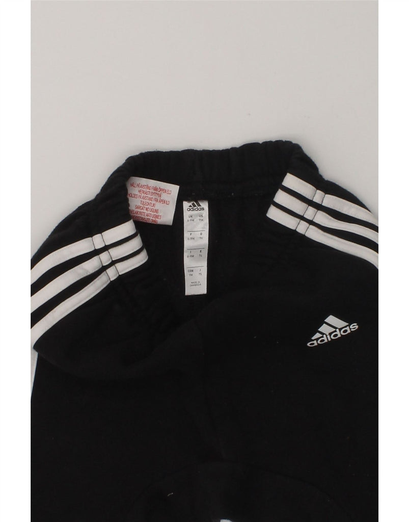 ADIDAS Baby Boys Joggers Tracksuit Trousers 6-9 Months Black Cotton | Vintage Adidas | Thrift | Second-Hand Adidas | Used Clothing | Messina Hembry 