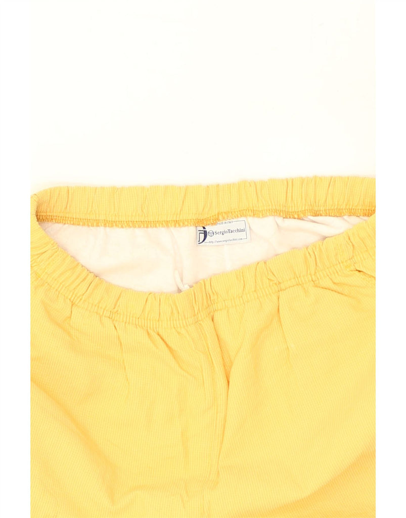 SERGIO TACCHINI Womens Tracksuit Trousers Joggers Medium Yellow Check | Vintage Sergio Tacchini | Thrift | Second-Hand Sergio Tacchini | Used Clothing | Messina Hembry 