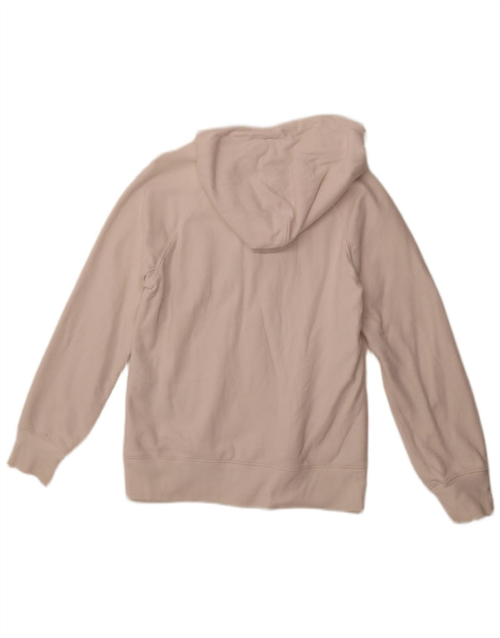 LEVI'S Womens Graphic Hoodie Jumper UK 6 XS Off White Cotton