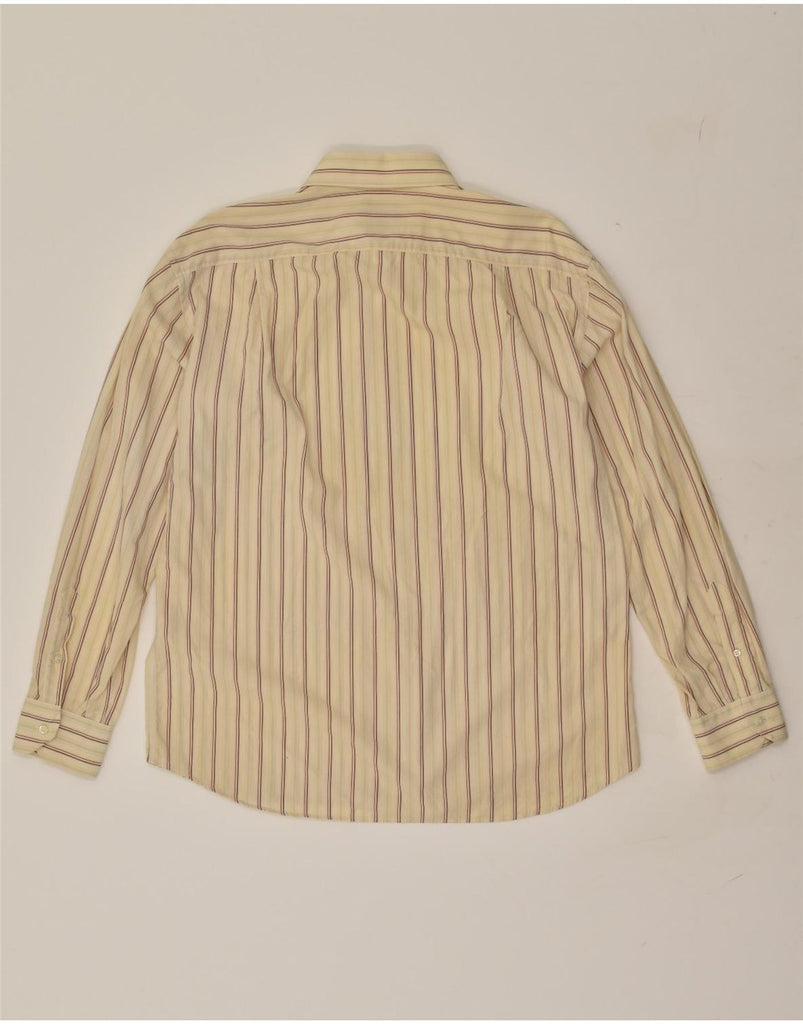 ROCCOBAROCCO Mens Shirt Size 17 43 XL Beige Striped Cotton | Vintage Roccobarocco | Thrift | Second-Hand Roccobarocco | Used Clothing | Messina Hembry 