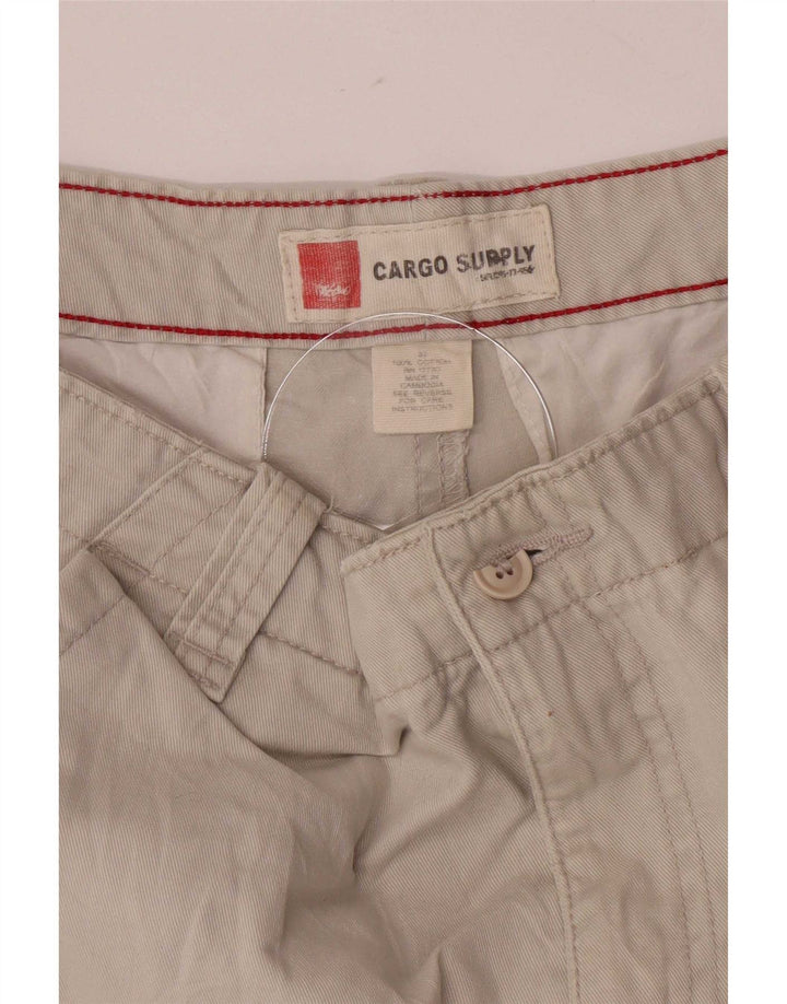Mossimo Mens Cargo Shorts Medium W32 Beige Cotton