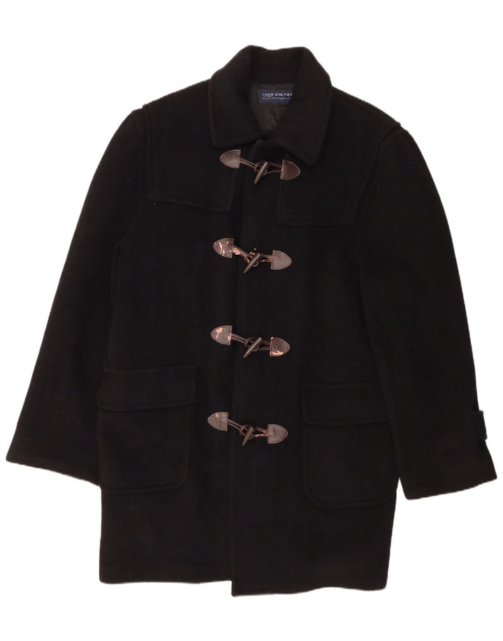 Luca D'altieri Mens Duffle Coat IT 54 2XL Black Wool