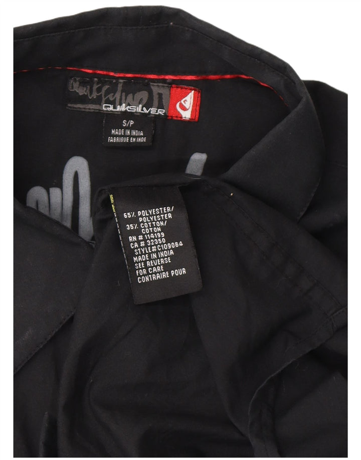 Quiksilver Mens Graphic Shirt Small Black Polyester