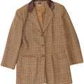 Luisa Spagnoli Womens 3 Button Blazer Jacket IT 46 Large Beige Houndstooth