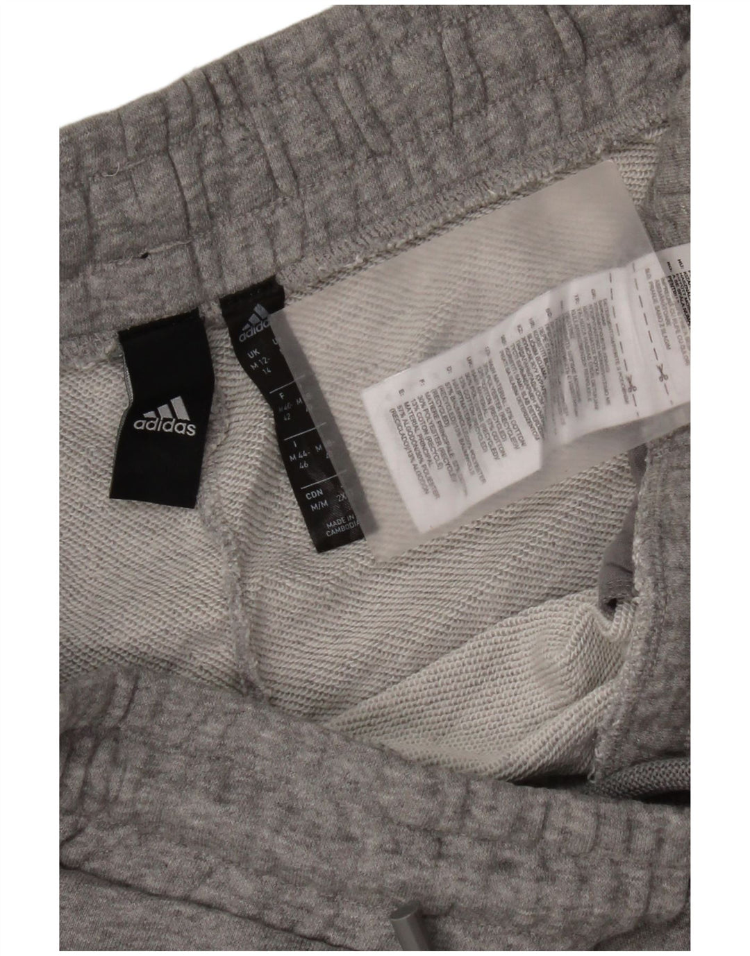 Adidas Womens Sport Shorts UK 12/14 Medium  Grey Cotton