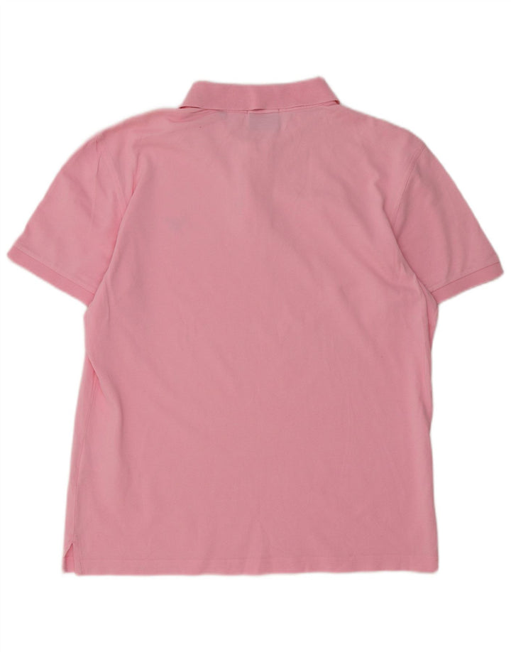 GANT Mens Regular Fit Polo Shirt Large Pink Cotton