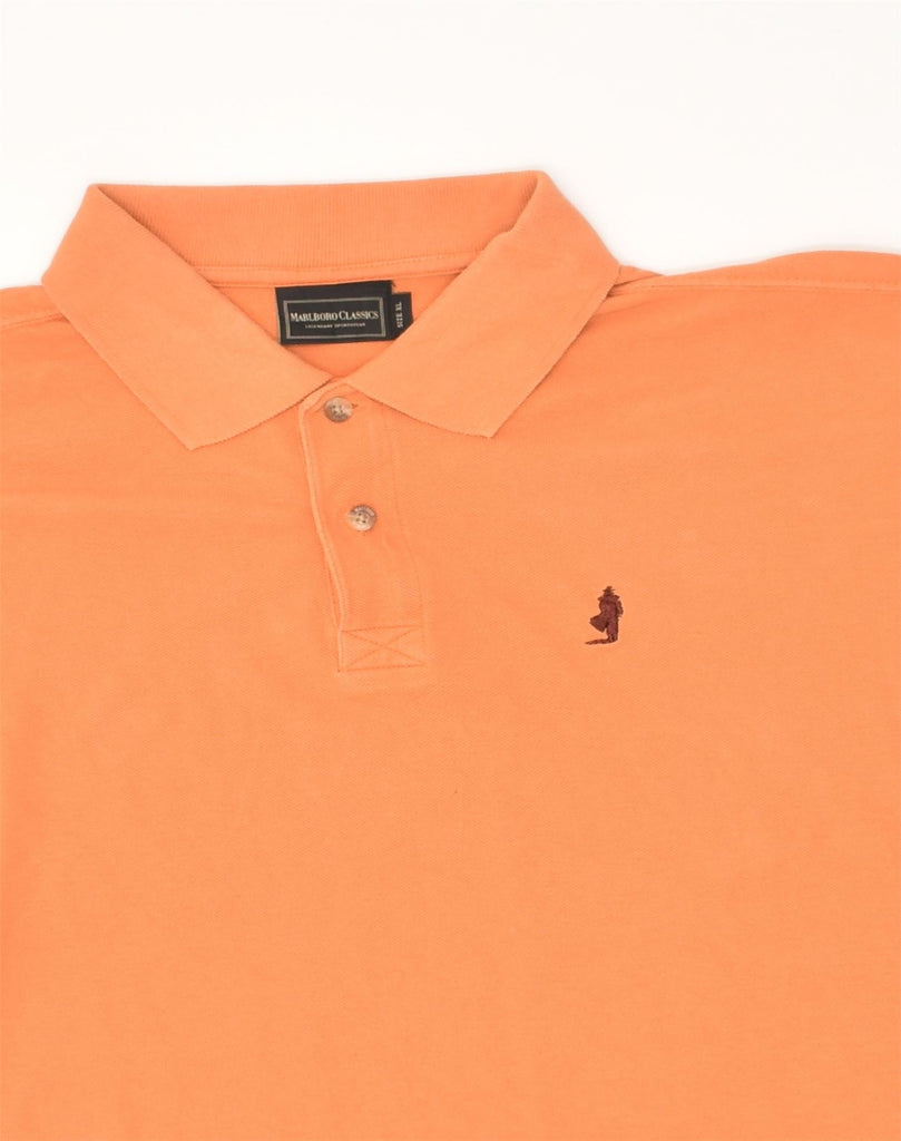 MARLBORO CLASSICS Mens Slim Polo Shirt XL Orange Cotton | Vintage Marlboro Classics | Thrift | Second-Hand Marlboro Classics | Used Clothing | Messina Hembry 