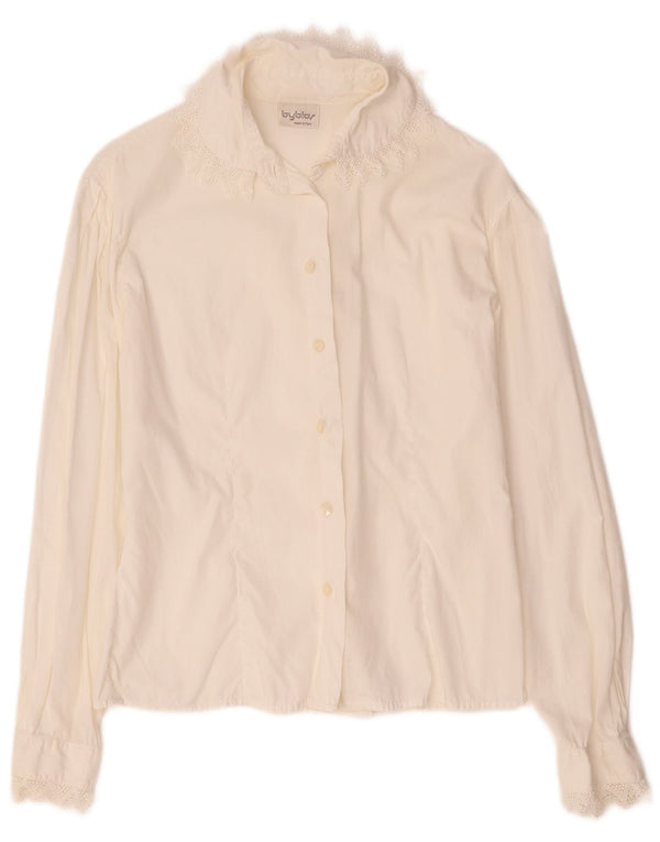 Byblos Womens Shirt Blouse UK 14 Medium White