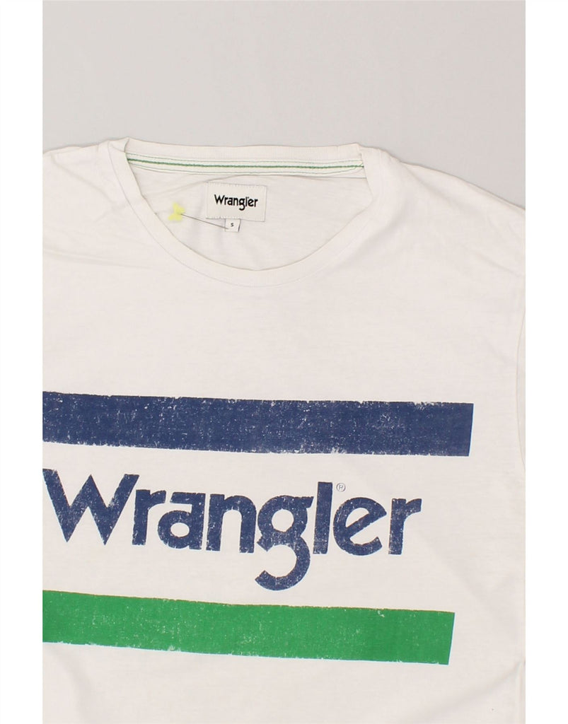 WRANGLER Mens Graphic T-Shirt Top Small White Cotton | Vintage Wrangler | Thrift | Second-Hand Wrangler | Used Clothing | Messina Hembry 