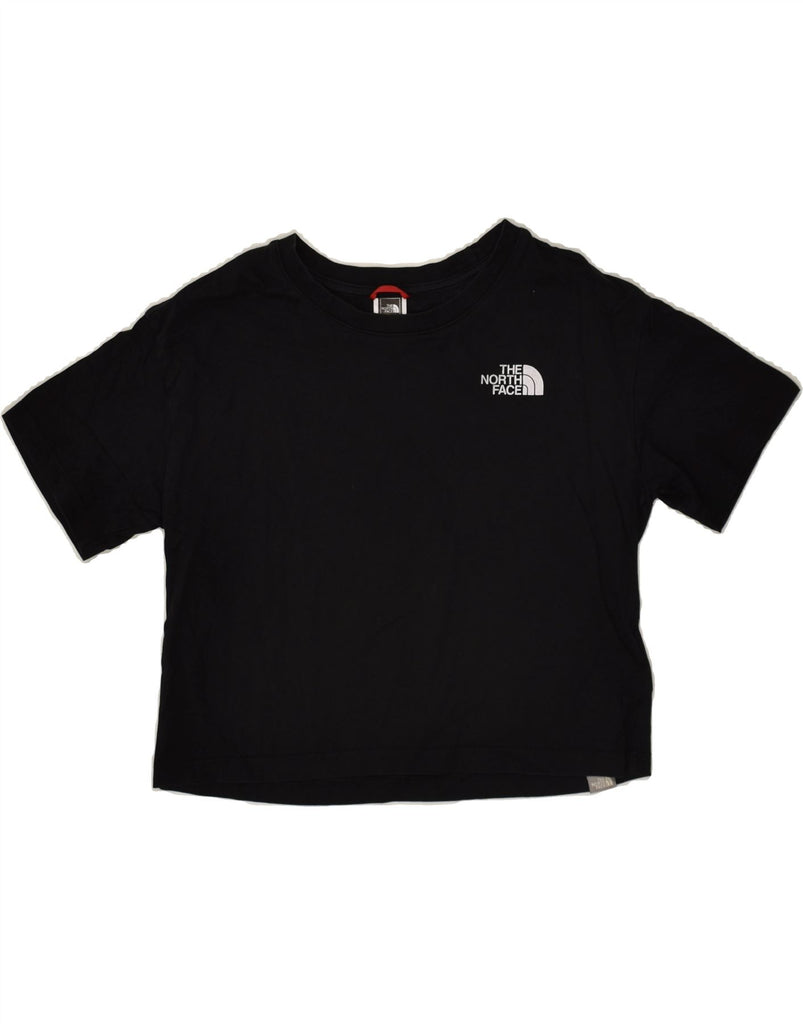 THE NORTH FACE Womens Crop Graphic T-Shirt Top UK 6 XS Black Cotton | Vintage The North Face | Thrift | Second-Hand The North Face | Used Clothing | Messina Hembry 