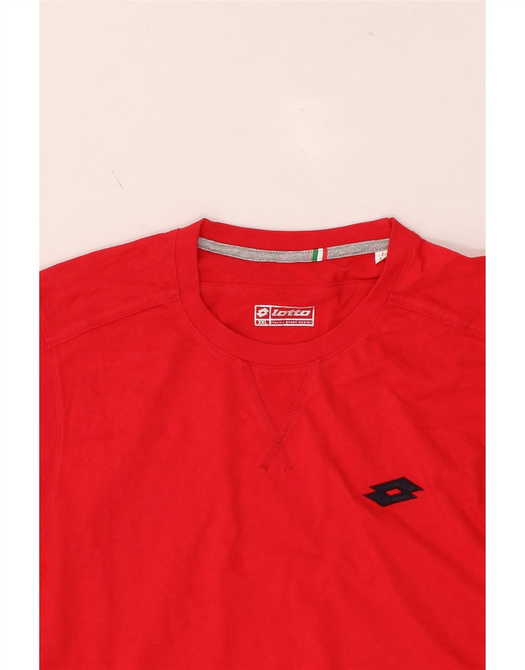 LOTTO Mens Vest Top 2XL Red Cotton Vintage Lotto and Second-Hand Lotto from Messina Hembry 