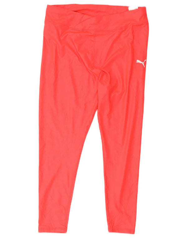 Puma Womens Capri Leggings UK 16 Large Red Polyester