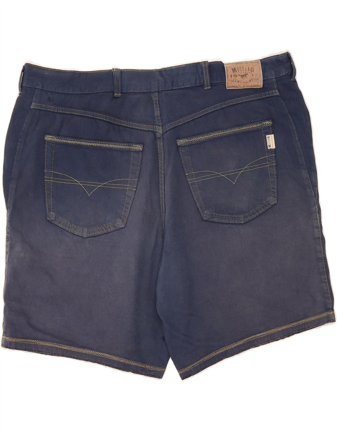 MUSTANG Mens Denim Shorts W38 Medium Navy Blue Vintage Mustang and Second-Hand Mustang from Messina Hembry 