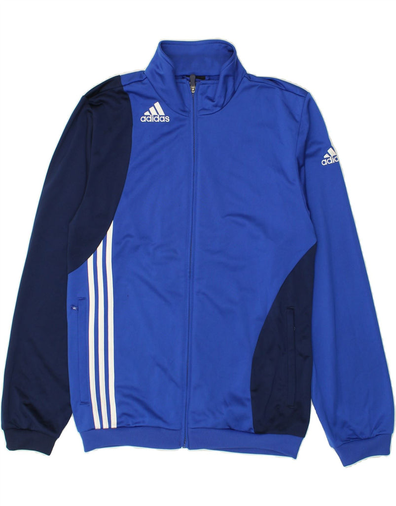 ADIDAS Mens Graphic Tracksuit Top Jacket UK 38/40 Medium Blue Colourblock | Vintage Adidas | Thrift | Second-Hand Adidas | Used Clothing | Messina Hembry 