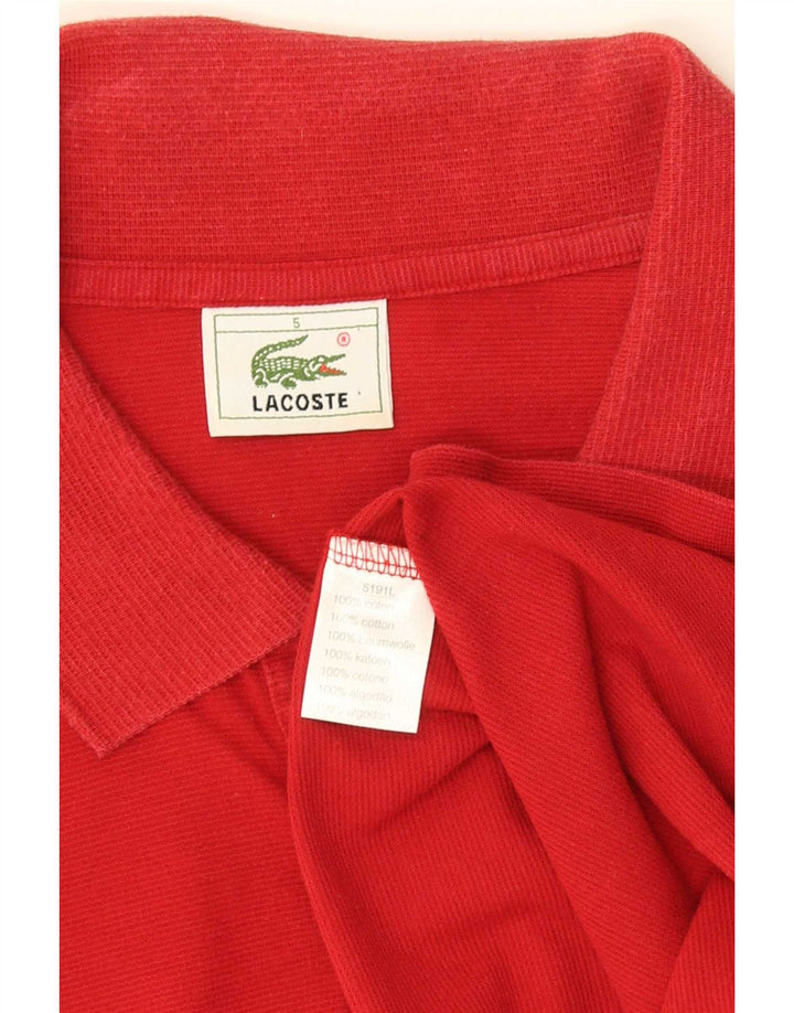 Lacoste Mens Polo Shirt Size 5 Large Red Cotton