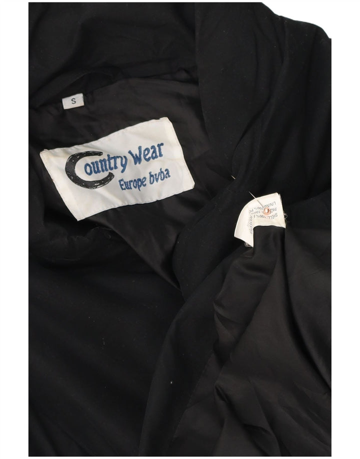 Vintage Mens Bomber Jacket UK 36 Small Black Polyester