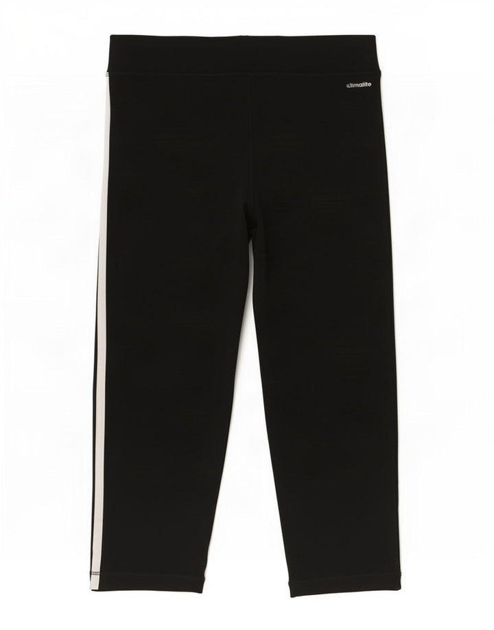 Adidas Girls Climalite Capri Leggings 14-15 Years Black Polyester