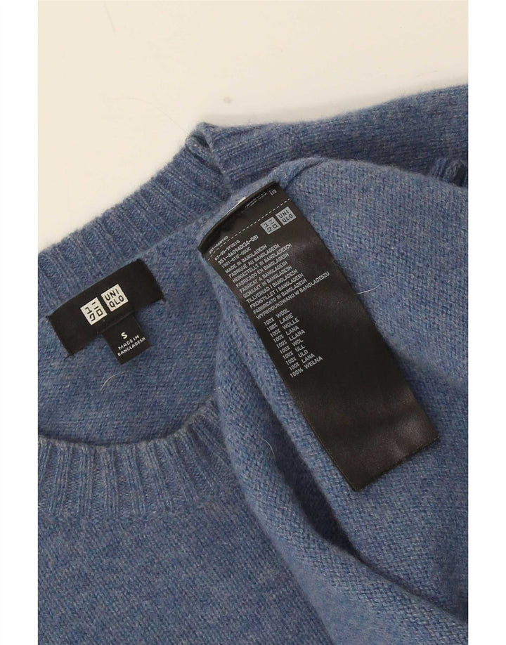 Uniqlo Mens Crew Neck Jumper Sweater Small Blue Wool