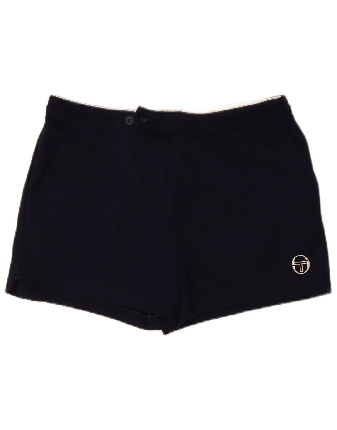 SERGIO TACCHINI Mens Chino Shorts IT 52 XL W34 Navy Blue Polyester