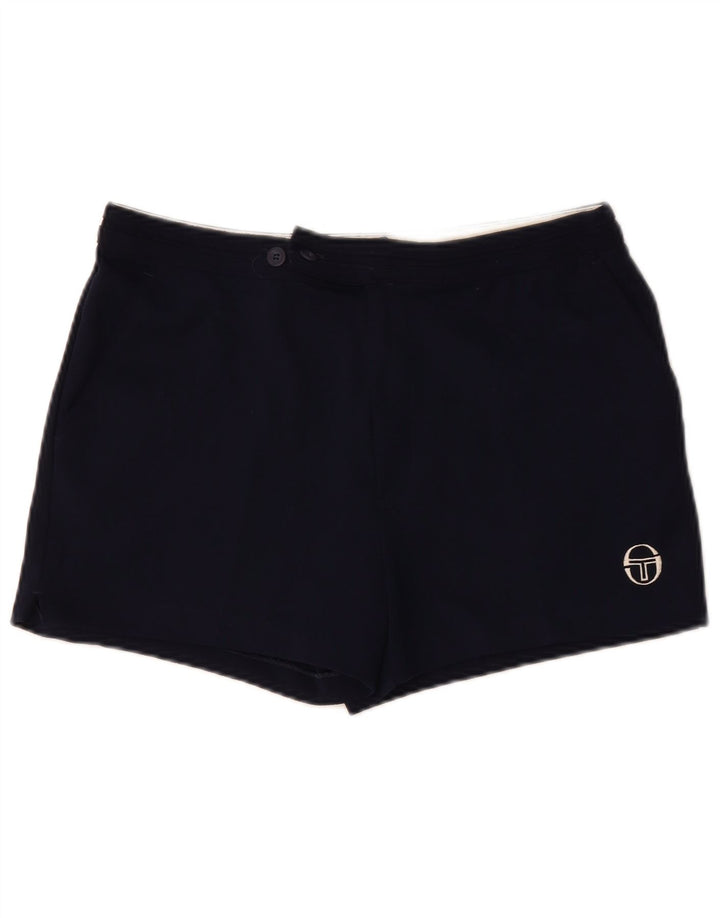 SERGIO TACCHINI Mens Chino Shorts IT 52 XL W34 Navy Blue Polyester