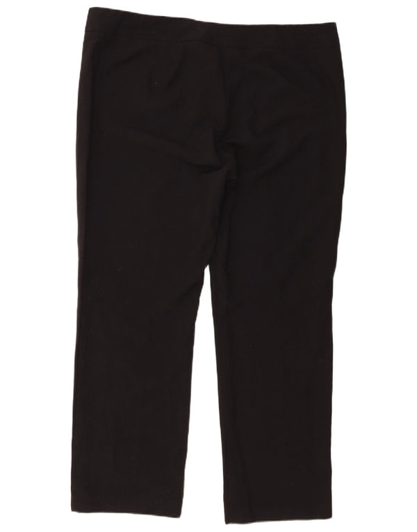 Marks & Spencer Womens Straight Casual Trousers UK 20 2XL W42 L29 Black