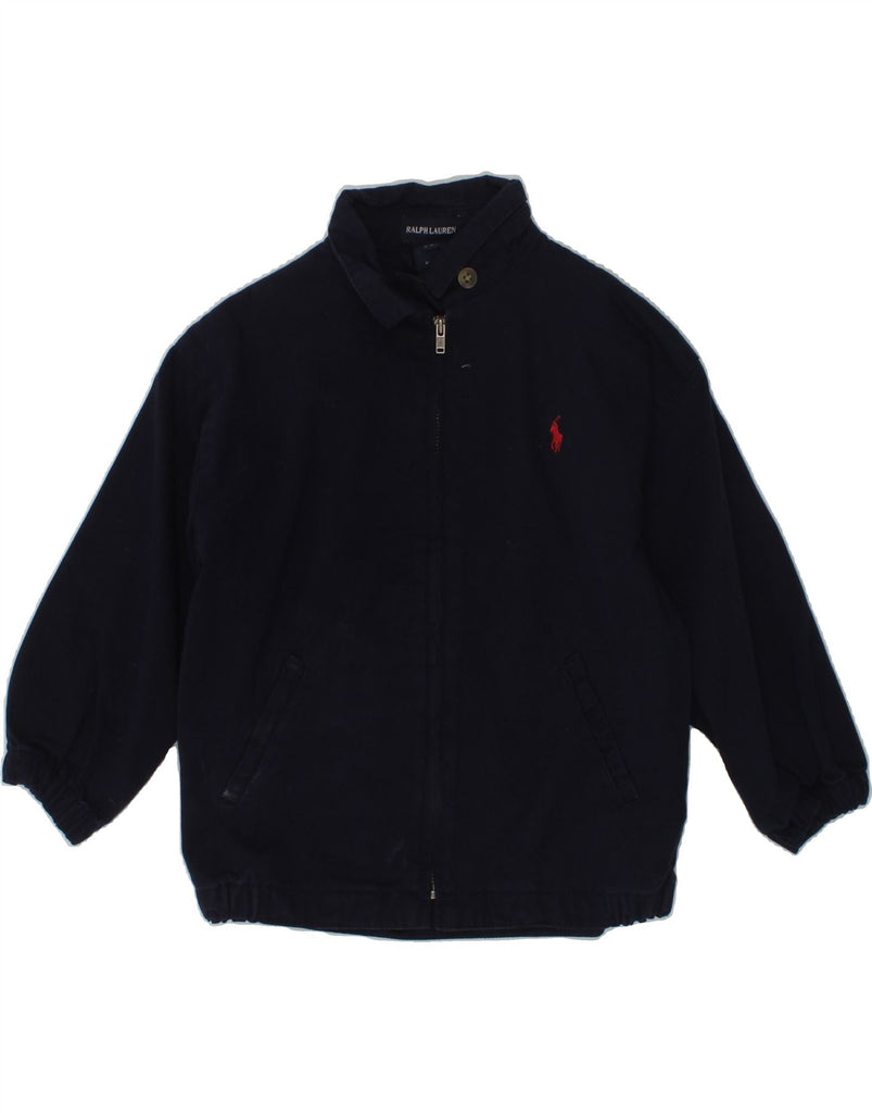 POLO RALPH LAUREN Boys Bomber Jacket 2-3 Years Navy Blue Cotton | Vintage Polo Ralph Lauren | Thrift | Second-Hand Polo Ralph Lauren | Used Clothing | Messina Hembry 