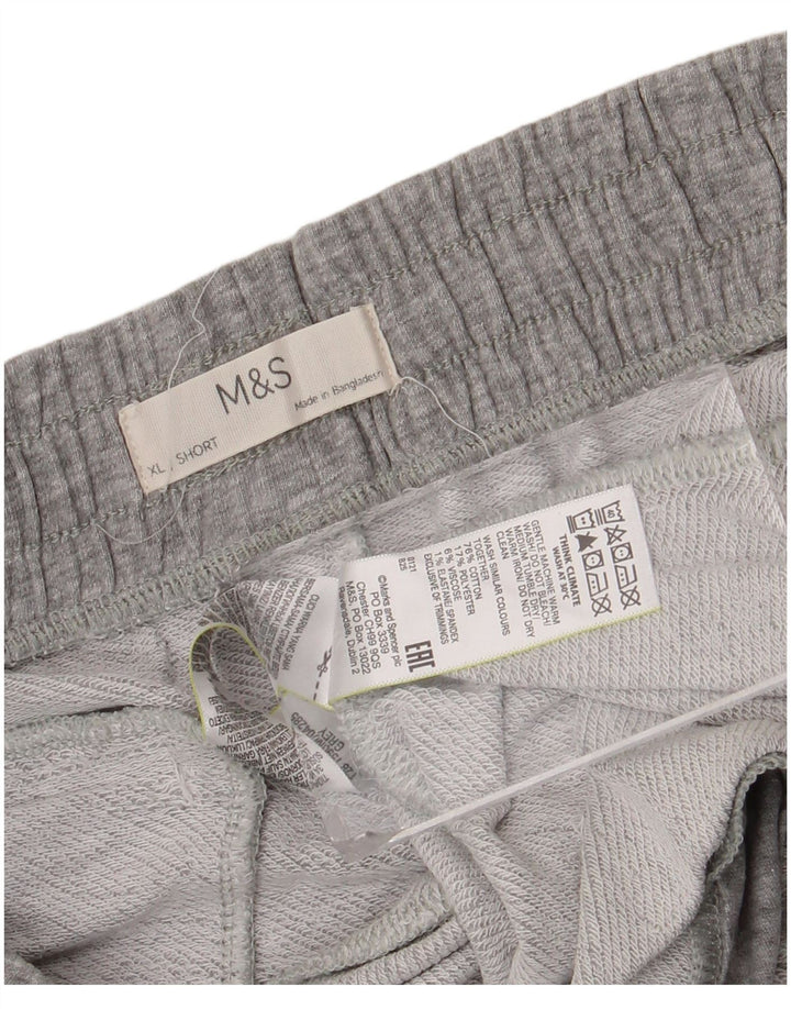 Marks & Spencer Womens Tracksuit Trousers UK 18 XL  Grey Cotton