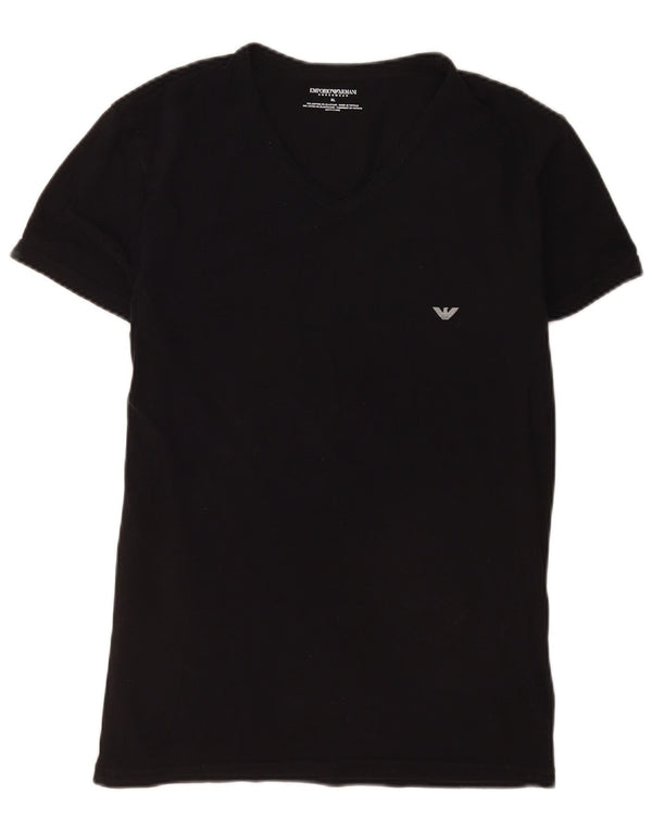 Emporio Armani Mens T-Shirt Top XL Black Cotton