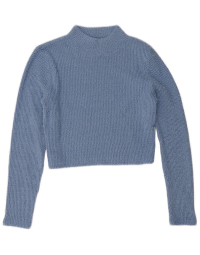 Zara Womens Crop Turtle Neck Jumper Sweater UK 16 Large Blue - Wholesale casual from Messina Hembry, United Kingdom