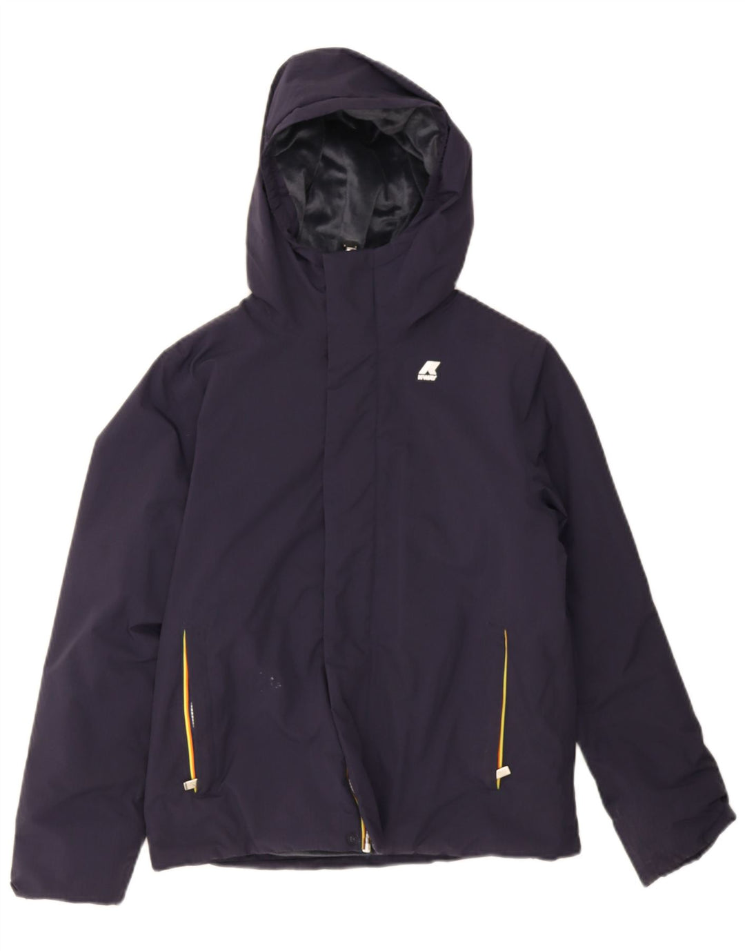 K-Way Boys Hooded Windbreaker Jacket 11-12 Years Navy Blue Polyamide