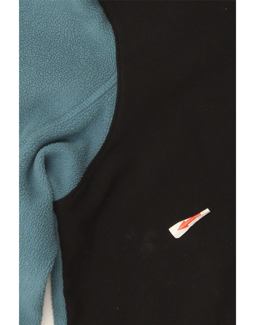 The North Face Mens Zip Neck Fleece Jumper Small Blue Colourblock Polyester