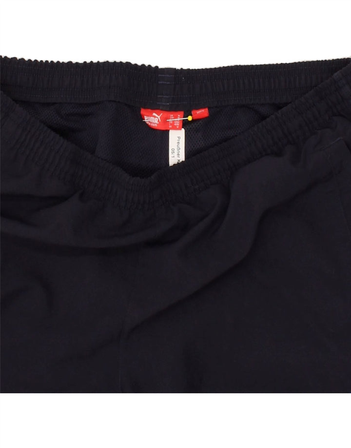 PUMA Mens Graphic Tracksuit Trousers Medium Navy Blue Polyester Vintage Puma and Second-Hand Puma from Messina Hembry 