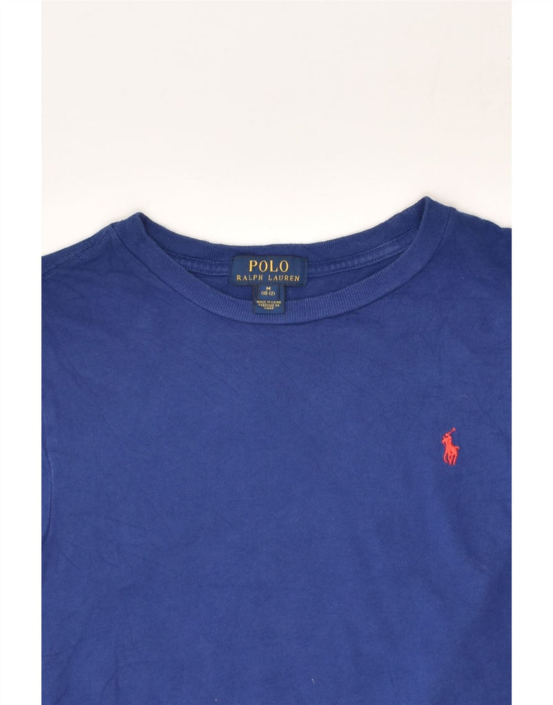 POLO RALPH LAUREN Boys Top Long Sleeve 10-11 Years Medium  Blue Cotton | Vintage Polo Ralph Lauren | Thrift | Second-Hand Polo Ralph Lauren | Used Clothing | Messina Hembry 