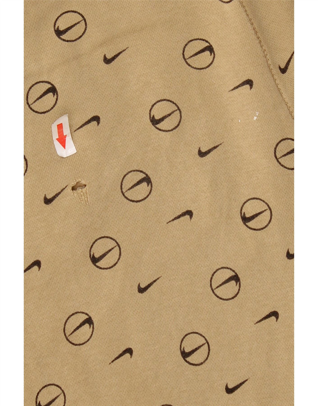 Nike Mens Graphic Tracksuit Trousers Joggers Small Beige Geometric