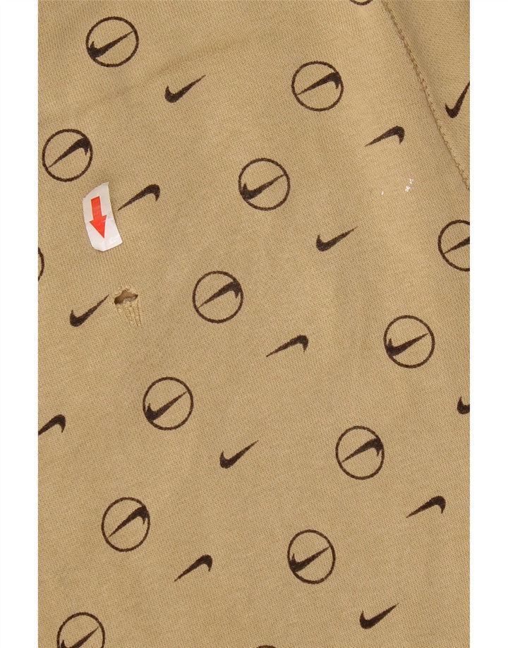 Nike Mens Graphic Tracksuit Trousers Joggers Small Beige Geometric