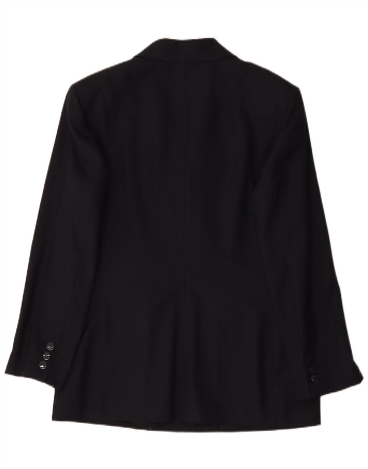 ANDREA'S Womens Double Breasted Blazer Jacket IT 46 Large Navy Blue
