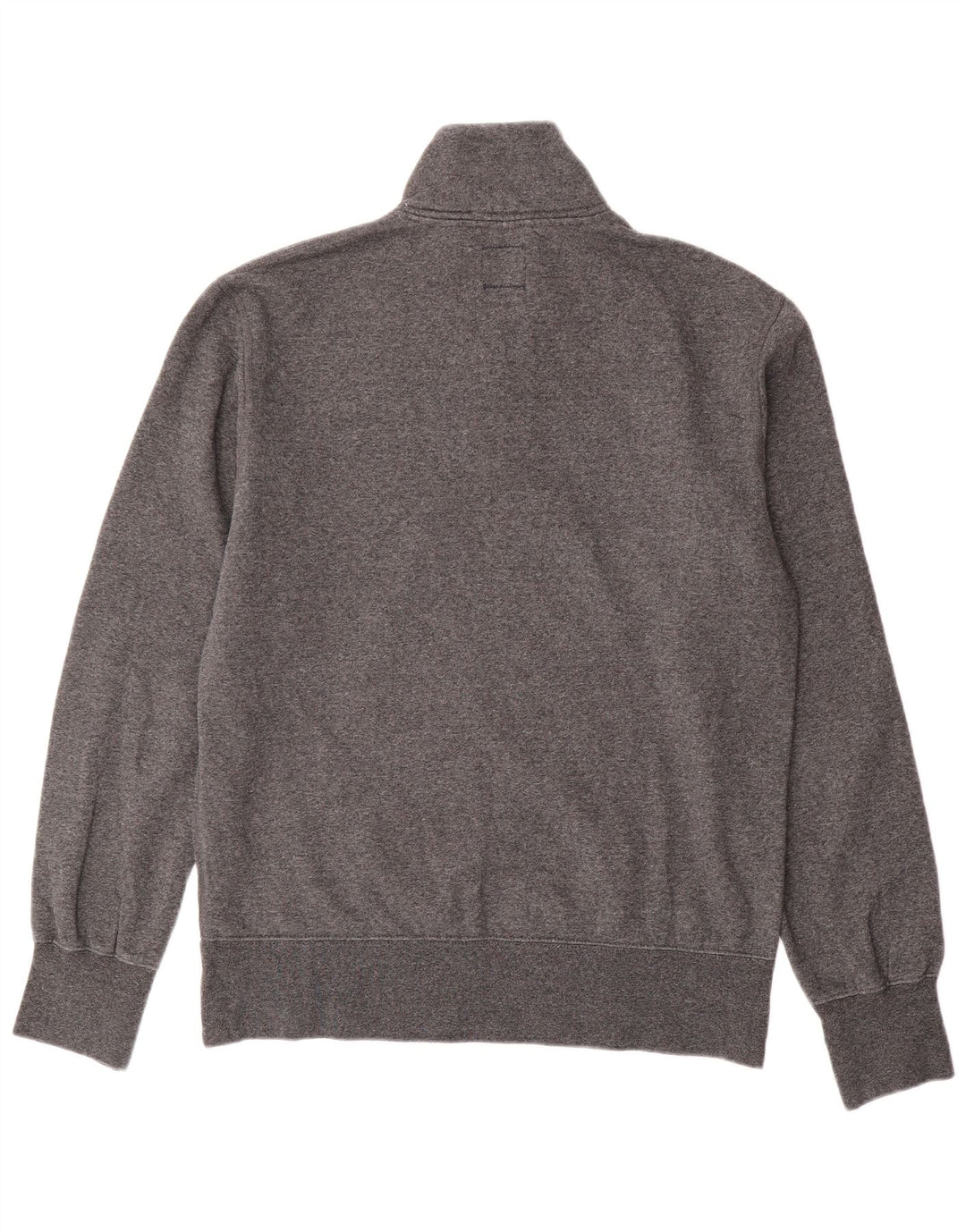Champion Mens Zip Neck Sweatshirt Jumper Large Grey Cotton