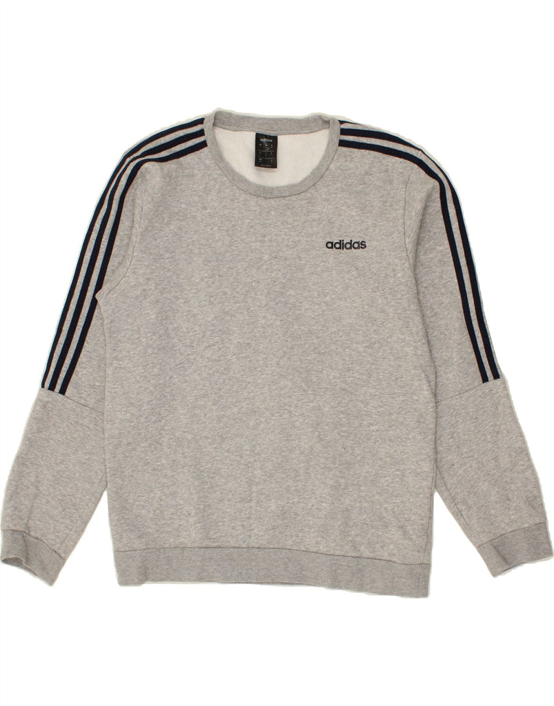 ADIDAS Mens Graphic Sweatshirt Jumper Medium Grey Cotton Vintage Adidas and Second-Hand Adidas from Messina Hembry 