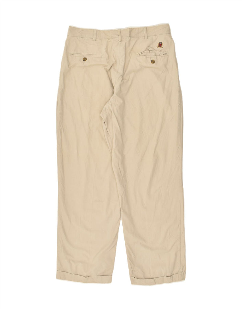 TOMMY HILFIGER Mens Straight Chino Trousers W34 L30 Beige | Vintage Tommy Hilfiger | Thrift | Second-Hand Tommy Hilfiger | Used Clothing | Messina Hembry 