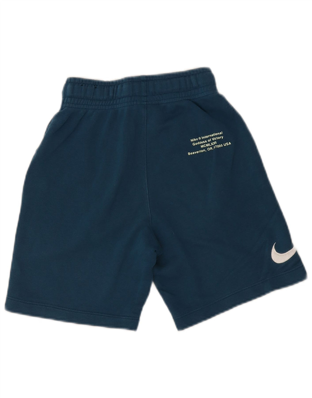 NIKE Boys Graphic Sport Shorts 8-9 Years Small Blue Cotton