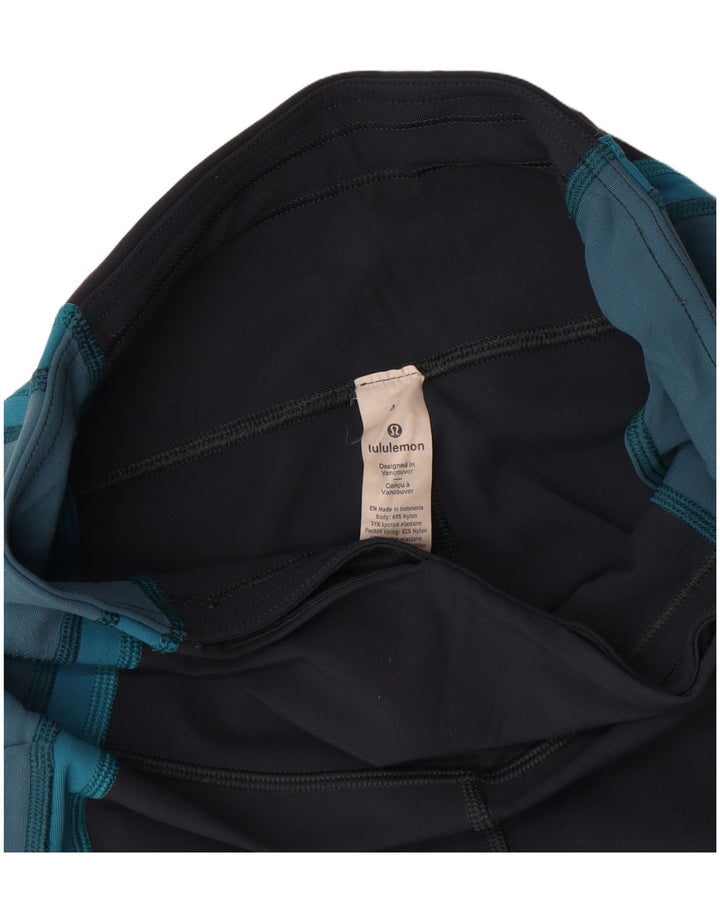 Lululemon Womens Leggings US 4 Small  Blue Colourblock Nylon