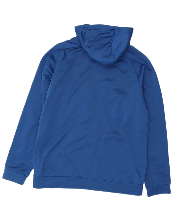 Nike Mens Dri Fit Zip Hoodie Sweater Large Blue Polyester